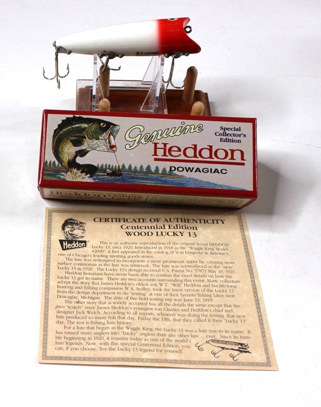 HEDDON WOOD LUCKY 13 CENTENNIAL EDITION ANNIVERSITY NO. X2500W-RH