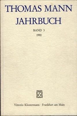 Thomas Mann Jahrbuch Band 3 Heftrich, Eckhard, Thomas Sprecher  und Ruprecht Wim