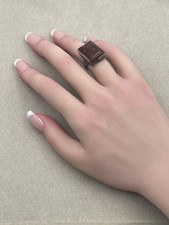 Antique Dark Red Agate 925 Sterling Silver Ring Size 4.25