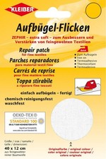 White Iron On Fabric Patch