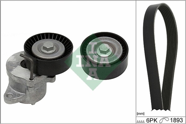 Schaeffler INA Keilrippenriemensatz 529 0349 10 FüR Opel Tourer P12 Astra Zafira-image