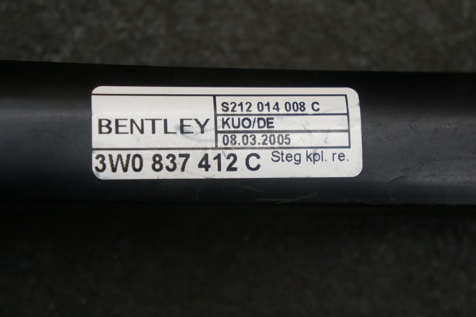Front Right Door Vent Window Glass 3w0837412 OEM Bentley Continental Gt 2003-18