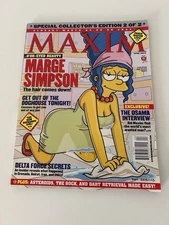 2004 APRIL MAXIM - MARGE SIMPSON COVER PARIS HILTON COLLECTOR'S EDITION 2 OF 2