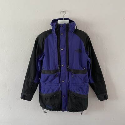 VINTAGE THE NORTH FACE STEIL TECH JACKE - L - LILA/SCHWARZ - RETRO 90s SKI MANTEL