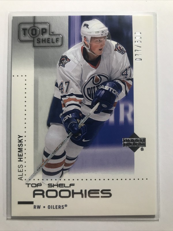 Ales Hemsky 2002-03 UD Top Shelf #128 ROOKIE RC SP OILERS /500