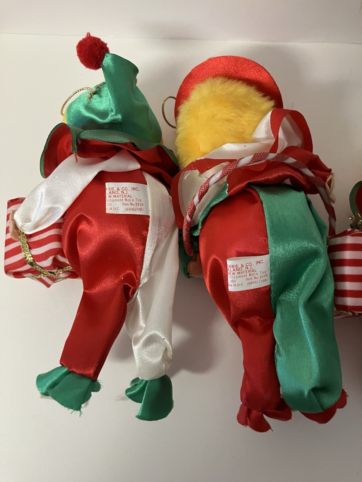 Vintage Russ Berrie Co Circus Clown Christmas Ornaments Lot of 5 EXCELLENT