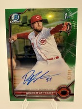 2022 Bowman Chrome - Prospect Autographs Graham Ashcraft #CPA-GA Green Refractor