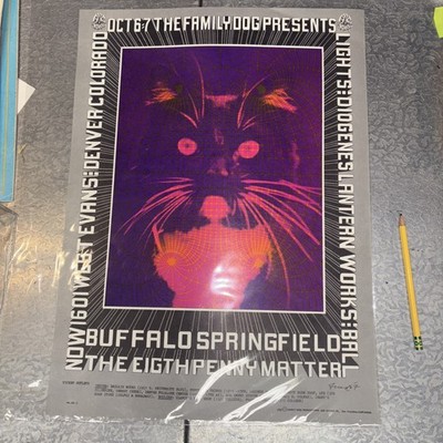 60s Psychedelic Poster Buffalo Springfield and The Eighth Penny Matter 1967