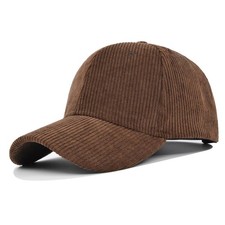 Agturber Corduroy Baseball Cap for Women Men Adjustable One Size, Brown
