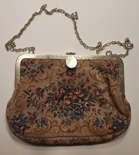 Vintage Tapestry Fabric Handbag Made in Hong Kong  Free Ship
