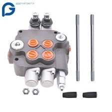 21GPM 3600 PSI SAE Ports 2 Spool Hydraulic Control Valve Double Acting