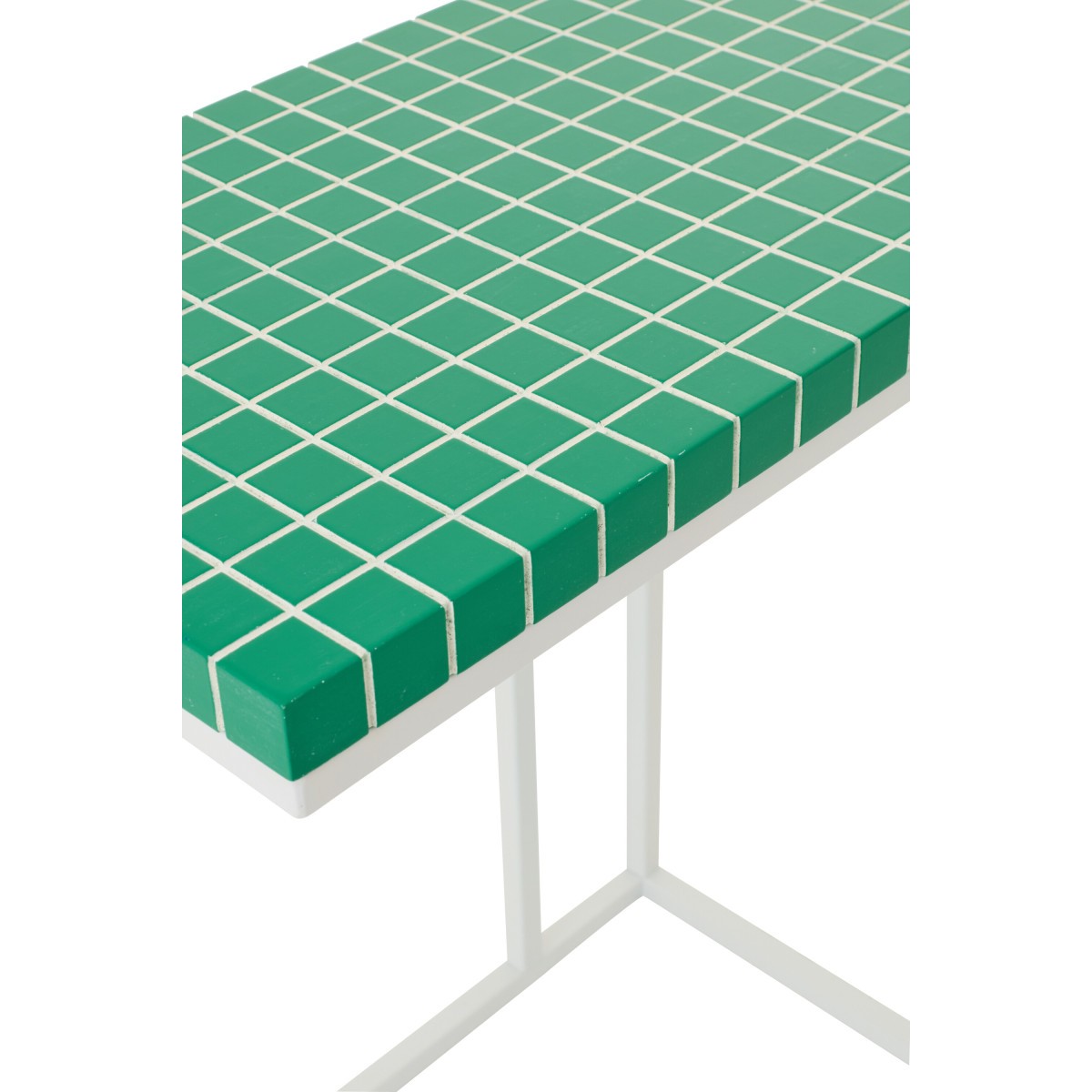 Table d'Appoint à Carreaux Spia 60cm Vert et Blanc