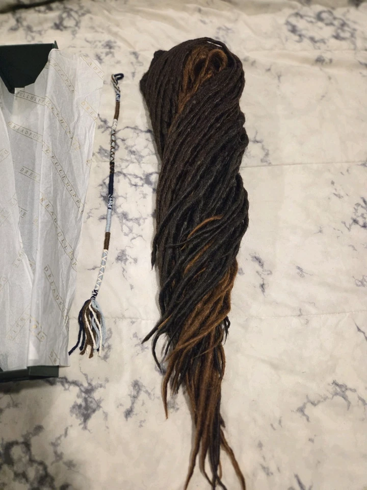 Extensiones Dreadfull Hippy Dreadlock, delicadas/tamaño regular doble extremo Foto 4 de 4