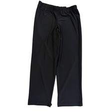 Alfred Dunner Pull On Pants 12 Stretch Classic Fit Black Comfort Elastic Waist