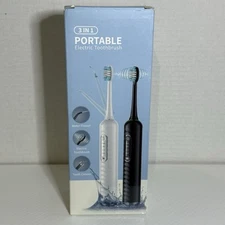 UNINGOPI Electric Toothbrush with Water flosser, 3 in 1 Teeth Cleaning Kit White