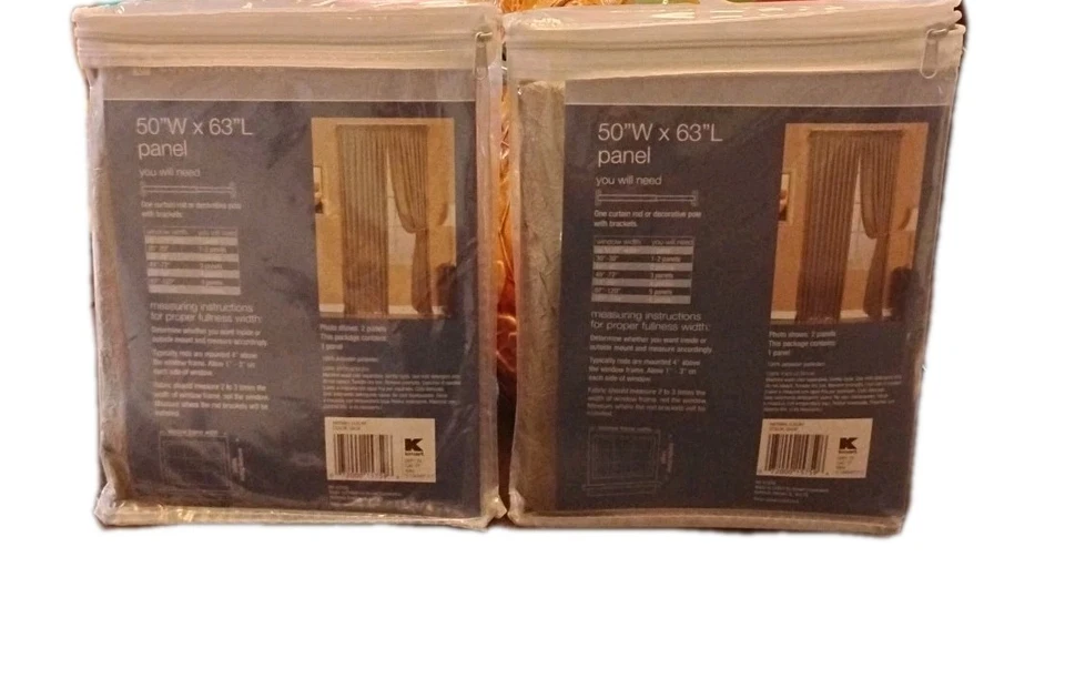 2 paneles de salvia de seda sintética triturada Essential Home Luxury - 50" W x 63" L Foto 2 de 2