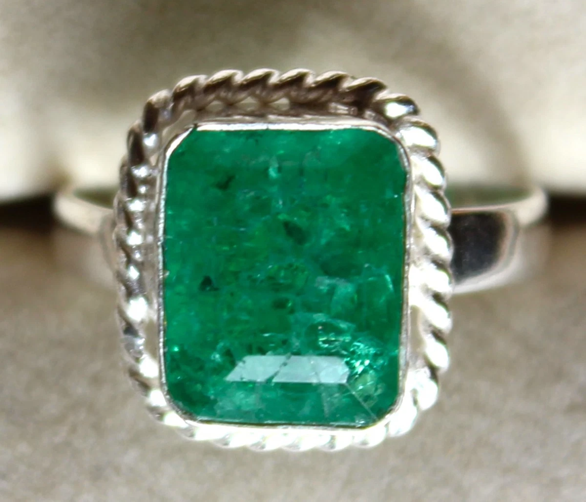 Bague Cocktail, argent 925/1000, pierre précieuse Quartz fumé ovale