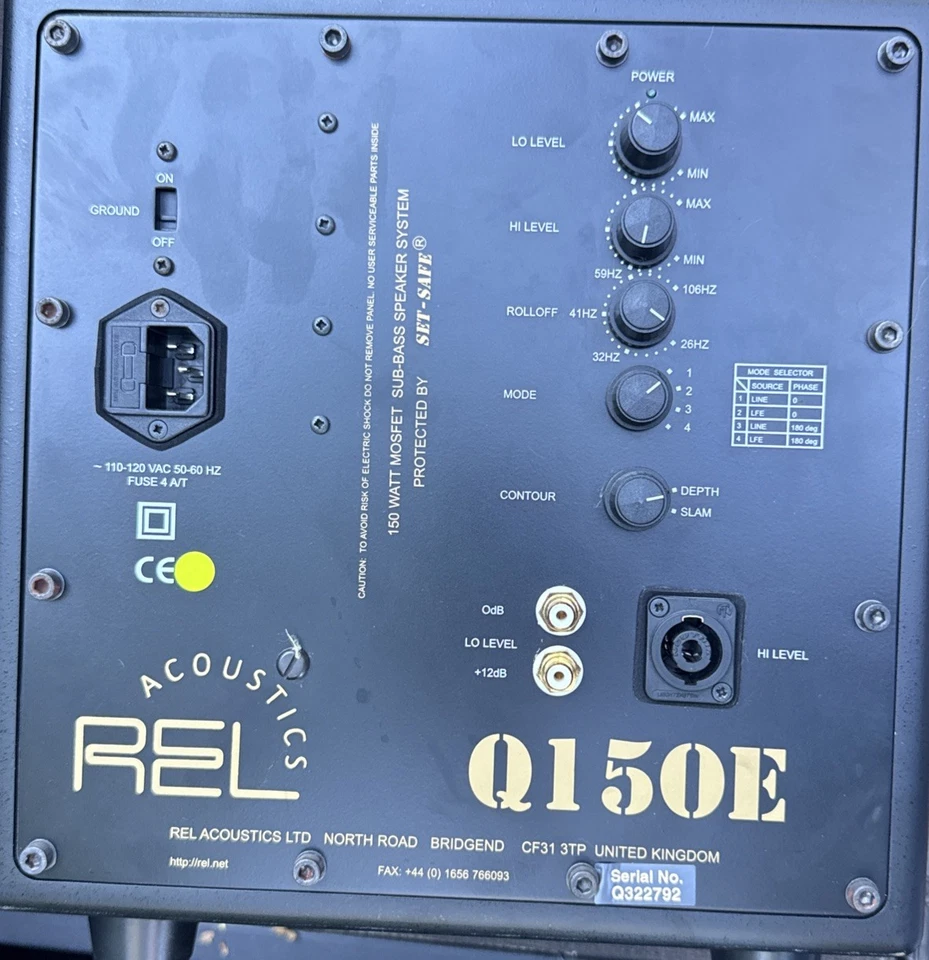 Subwoofer REL Acoustics Q150E (LEER) Foto 2 de 4