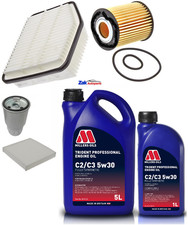FOR TOYOTA RAV4 05-16 2.2 D-4D AIR OIL FUEL CABIN FILTER & OIL SERVICE KIT 