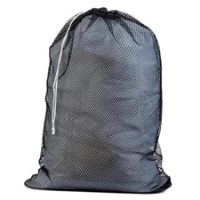 Mesh XL Laundry Bag - Large 24" x 36" - Durable, Machine Washable with 1 Black