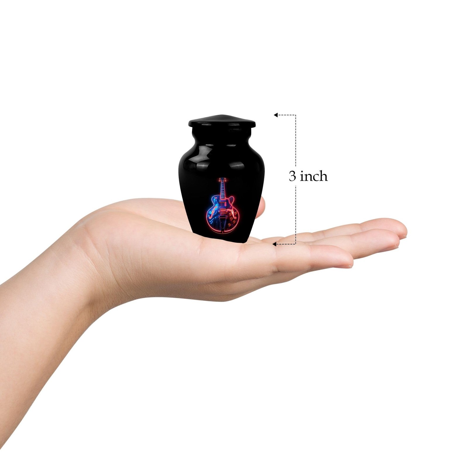 Guitar Remembrance Urn 3Inch Set Of 2 for Human Ashes Memorial Urns for Human