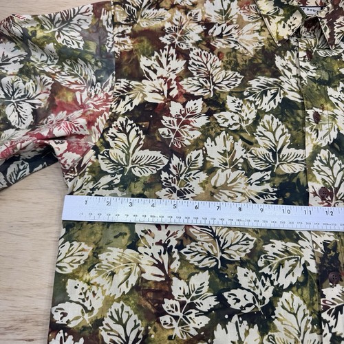 Camicia hawaiana dritta uomo media autunno foglie manica corta con bottoni - Foto 10 di 19