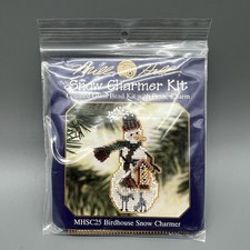 MILL HILL CHARMED ORNAMENT Beaded Cross Stitch Kit BIRDHOUSE SNOW CHARMER