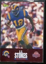 1995 Classic NFL Rookies Draft Review #13 J.J. Stokes-Rams Rookie Card RC. rookie card picture
