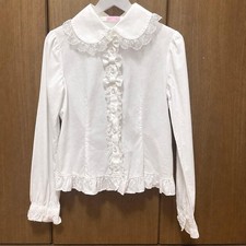Preview of Angelic Pretty Blouse Long Sleeve White Ribbon Lace Japan, Kawaii, Lolita, Styli