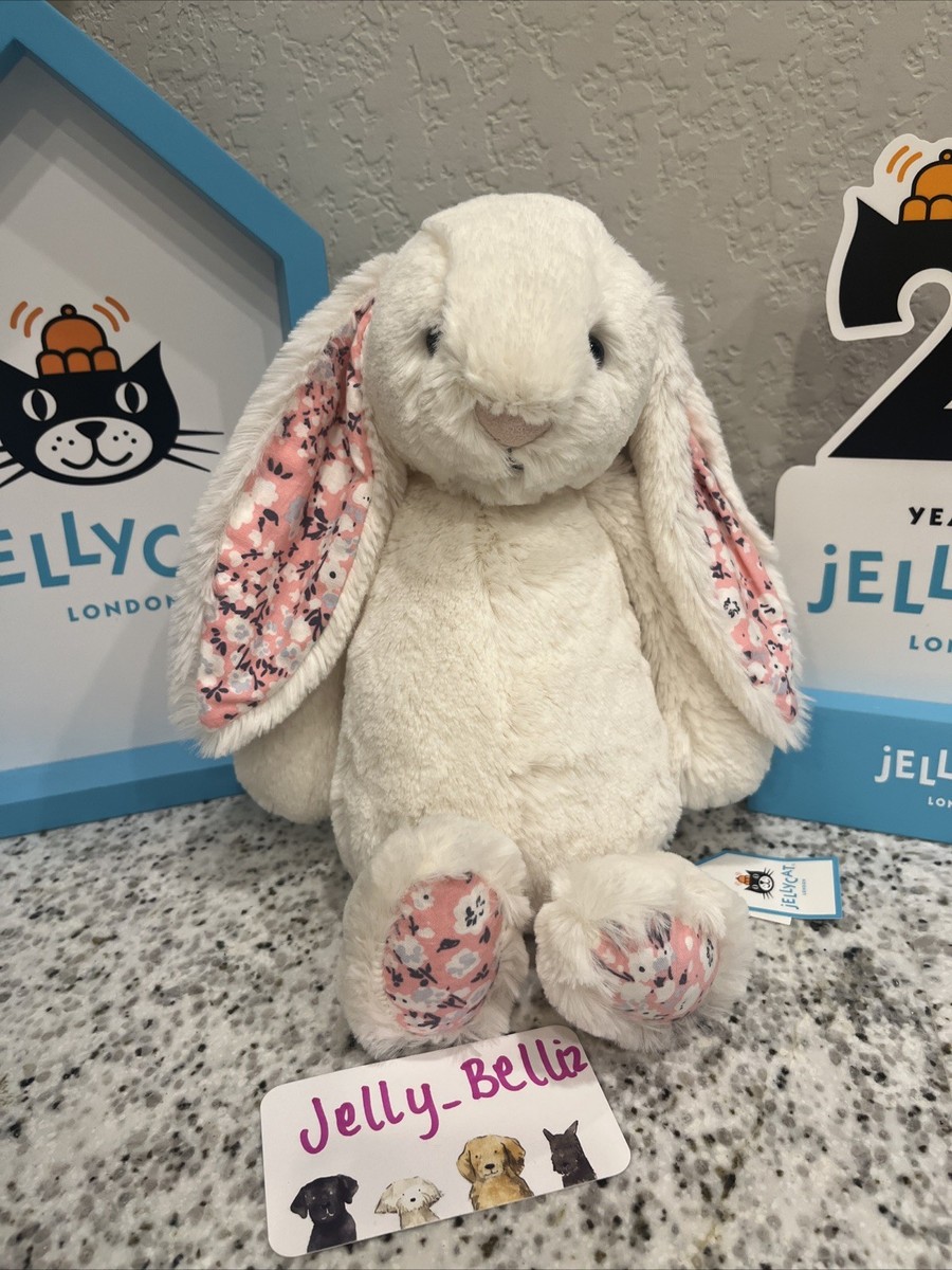 with TAG Plush Rabbit Jellycat Bashful Blossom Cherry Bunny