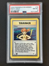 Misty 18/132 Holo 1st Edition Gym Heroes SWIRL PSA 8 #18 Pokemon 2000 on eBay