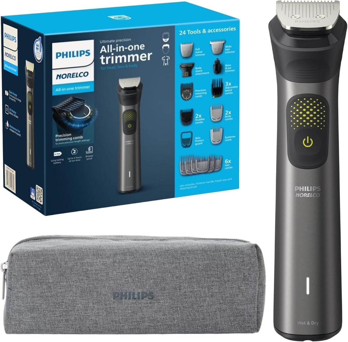 新品　未開封品　PHILIPS seres9000と 鼻毛　耳毛トリマーセット Philips Multigroom Series 9000 24-In-1 Trimmer Beard, Hair & Body