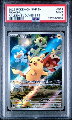 Pikachu graded PSA 9 for sale on eBay