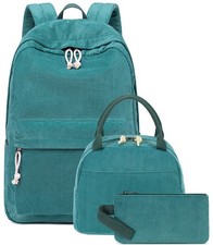 School Backpack Set for Teens Boys Girls with Lunch Box Pencil Bag Bookbag