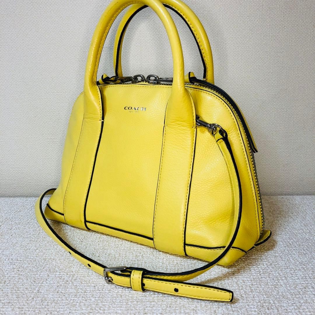 Coach Women's Satchel Handbag Purse Multicolor Leather Solid Used Bag