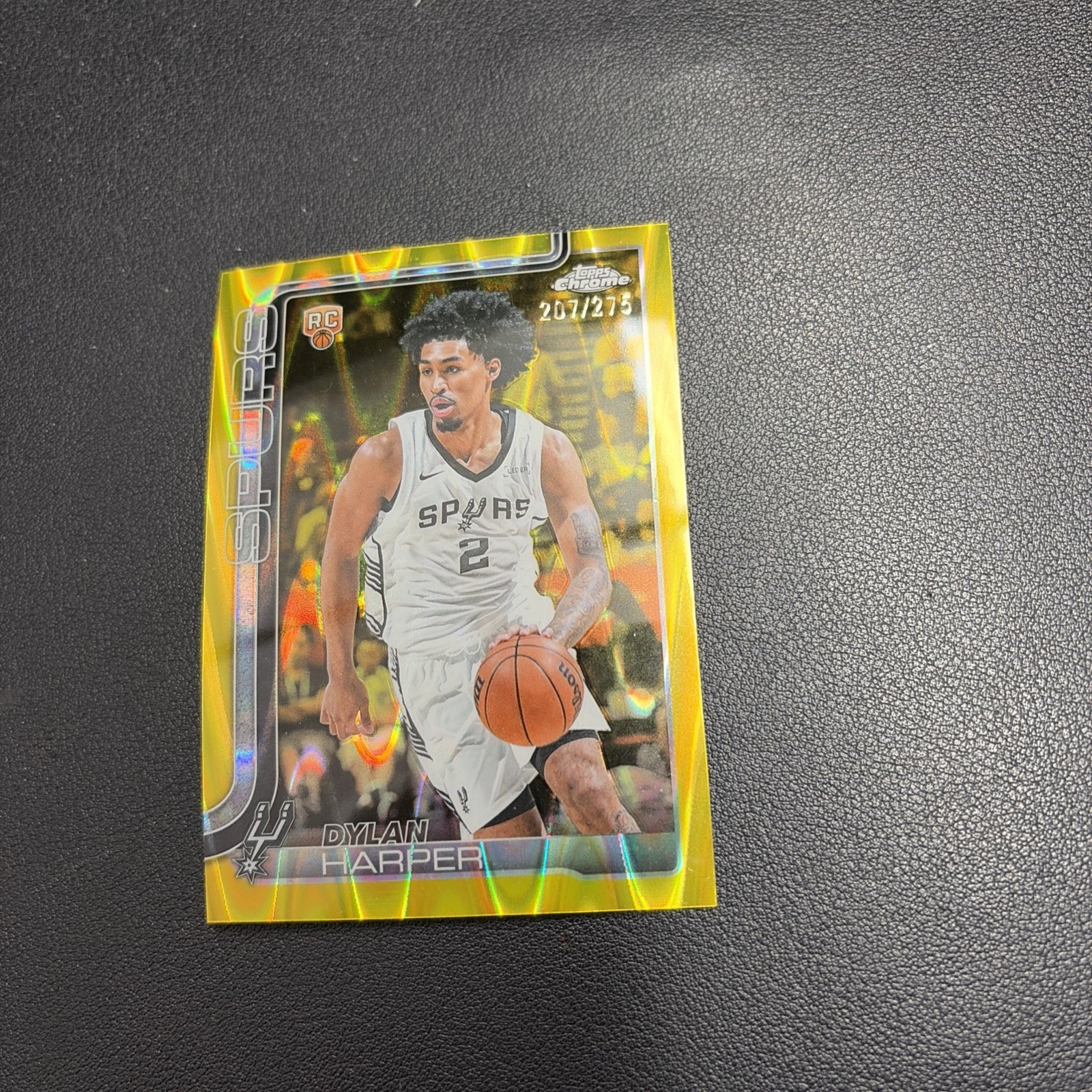 2025-26 Topps Chrome Dylan Harper RC YELLOW REFRACTOR /275 #252 SPURS