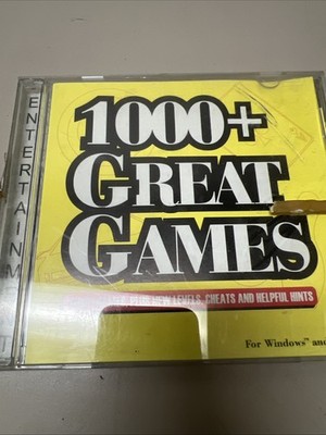 1000+ Great Games PC CD-ROM Windows DOS 1997 ValuSoft Casino Arcade Solitaire