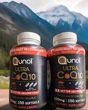 QUNOL ULTRA COQ10 100mg - 150 X 2 300 SOFTGELS EXP. DATE 12/2027