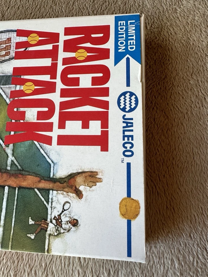 1988 NES Jaleco Racket Attack Box CIRCLE SOQ Rev-A + Game NO SLEEVE NO MANUAL - Image 4 of 4