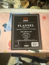 Bibb Home 100 cotton flannel full sheet set. Made from 100 cotton flannel.