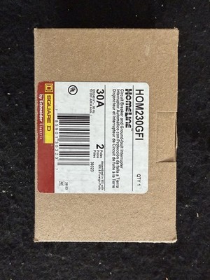 HOM230GFI Square D Homeline Series 2-Pole 30A GFCI Ground-Fault Circuit Breaker