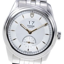 TUDOR Glamour 57100 Double date Silver Dial Automatic Men's Watch_849684