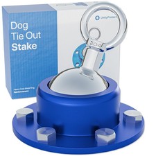Dog Tie Out Cable and Stake for Camping, 360 Swivel Dog Tie Out Stake with 30...