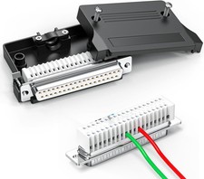 DB37 Female Breakout Connector, Solderless D-SUB 37-Pin Adapter