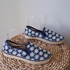 Toni Pons Origins Womens Floral Embroidered Espadrille Loafers EU38/US7.5