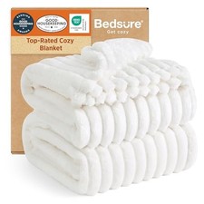 GentleSoft King Size Blanket for Bed - Cozy Soft King 108" x 90" Off White