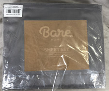 Bare Home Twin XL Sheet Set 04-Light Grey Soft Bedding Sheets Pillowcases
