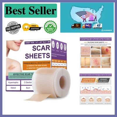 Professional Silicone Scar Sheets - Breathable & Reusable, Beige 1.5M Roll