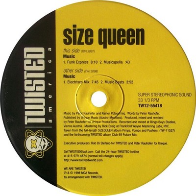 Size Queen - Music (12'') (Near Mint (NM or M-)) - 4158498210