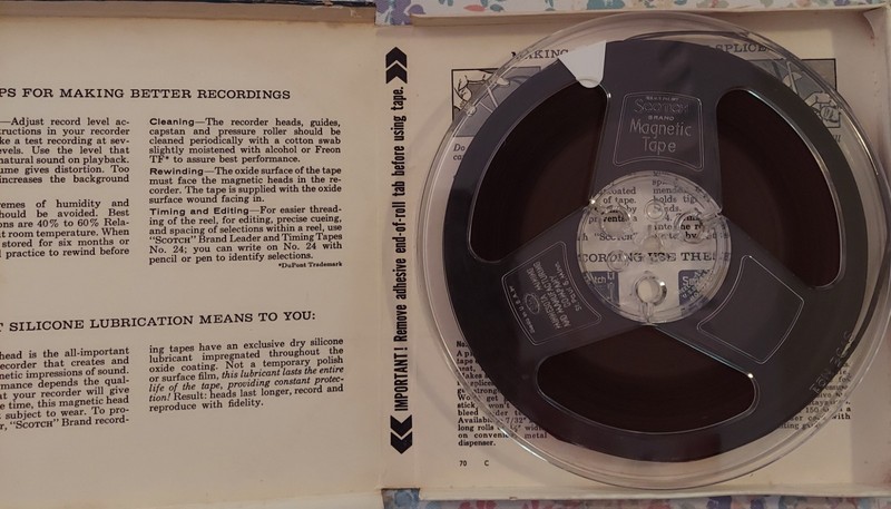 REEL TO REEL TAPE SCOTCH 3M TARTAN SERIES 141 1200' 7 INCH REEL GREAT CONDITION 